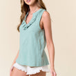 Load image into Gallery viewer, Ruffled Split V-Neck