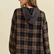 Load image into Gallery viewer, French Terry & Flannel Plaid Pullover Hoodie