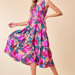 Load image into Gallery viewer, Floral Smocked Midi Dress