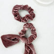 Load image into Gallery viewer, Velvet bow scrunchie set