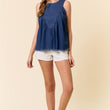Load image into Gallery viewer, Tencel Chambray Swing Tank
