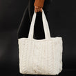 Load image into Gallery viewer, P.A Co. - Cream Cable Knit Tote