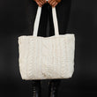 Load image into Gallery viewer, P.A Co. - Cream Cable Knit Tote
