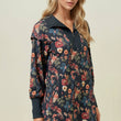 Load image into Gallery viewer, Floral Half Zip Up Sweater Dress