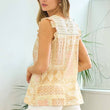 Load image into Gallery viewer, Lace V-neck w/ Back Button