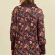 Load image into Gallery viewer, Floral Half Zip Up Sweater Dress