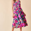 Load image into Gallery viewer, Floral Smocked Midi Dress