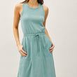 Load image into Gallery viewer, Cotton Tank Dress w/Gauze Skirt