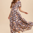 Load image into Gallery viewer, V-Neck Floral Midi Dress