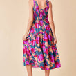 Load image into Gallery viewer, Floral Smocked Midi Dress