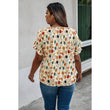 Load image into Gallery viewer, Plus size Floral Flounce Sleeve