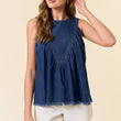 Load image into Gallery viewer, Tencel Chambray Swing Tank