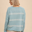 Load image into Gallery viewer, Floral Embroidered Stripe Tee