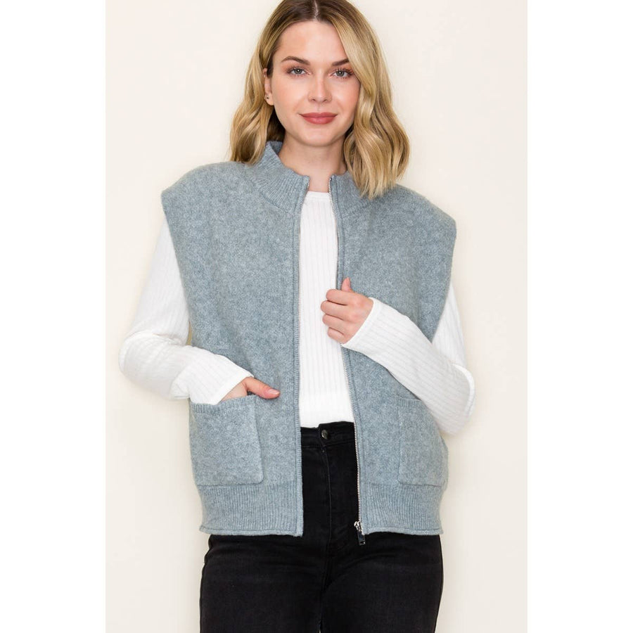 Sweater Vest w/Patch Pockets