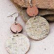 Load image into Gallery viewer, Mia - Printed Cork Wooden Dangle Earrings - 6844
