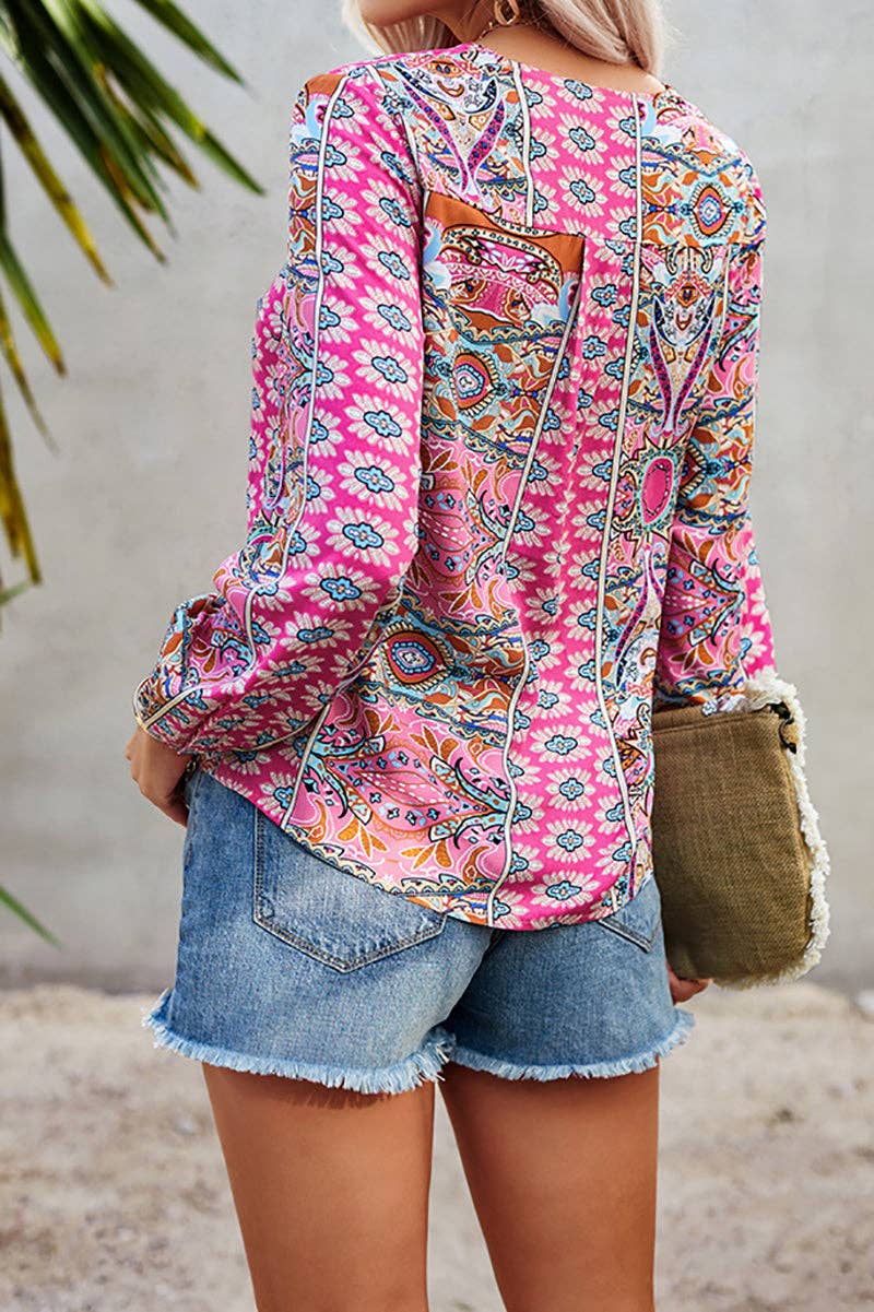 Graphic Pattern Blouse