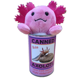 Canned Gifts - Canned Axolotl | Stuffed Animal Plush | Funny Jokes on Can