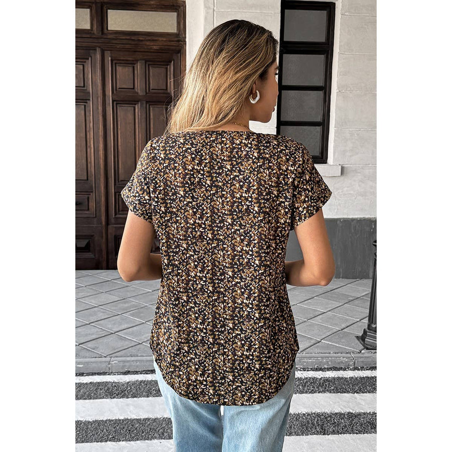 V-Neck Floral Print