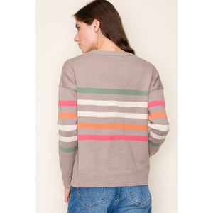 Stripe Crew Neck Sweater