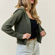 Load image into Gallery viewer, Doe and Rae - Zip-Up Pointelle Jacket

