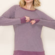 Load image into Gallery viewer, Raglan Sleeve Stripe Terry Top
