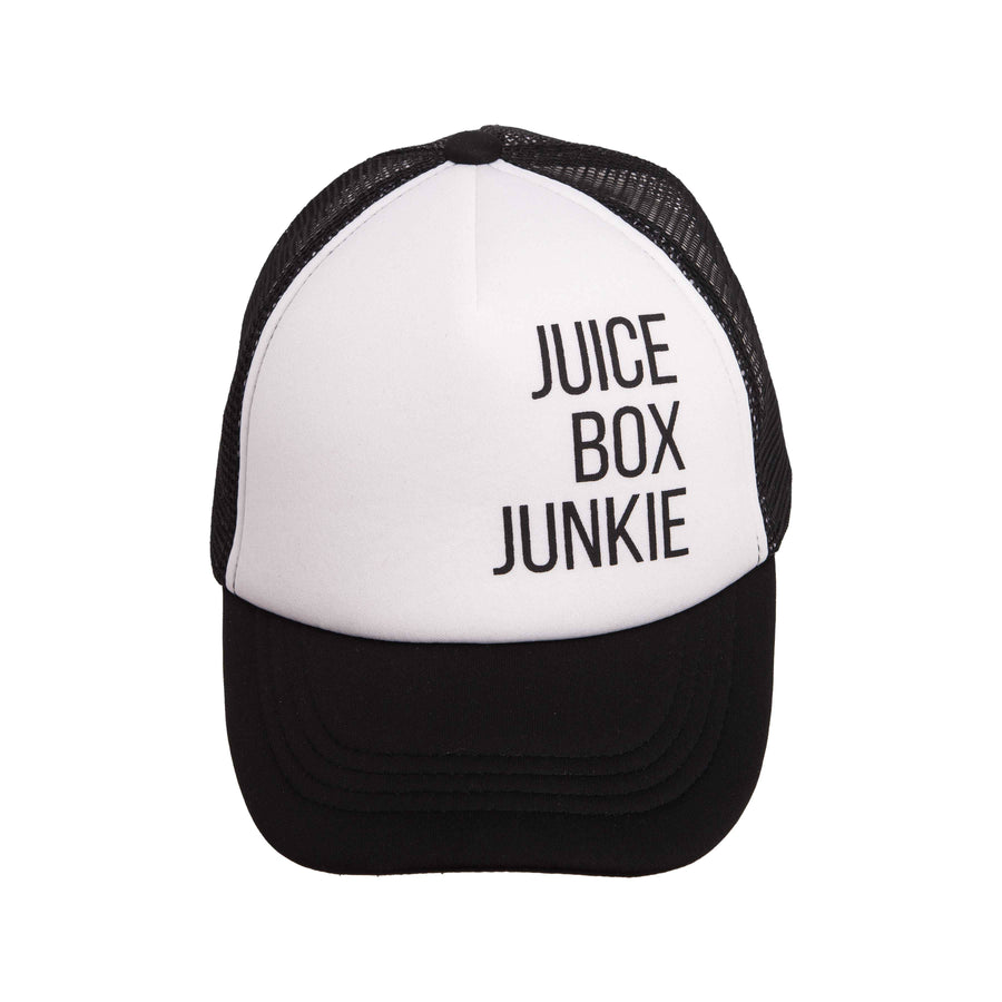 Totalee Gift - Polyester Black-White Juice Box Junky Kids Hat