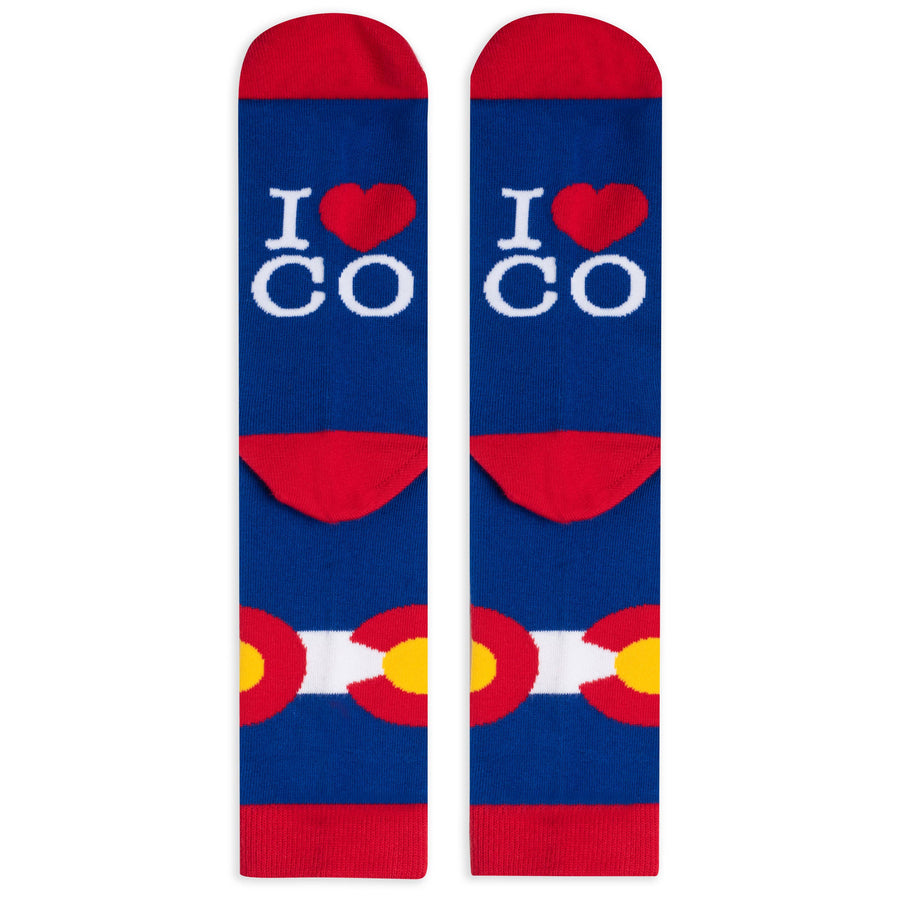 Lavley - I Heart CO Colorado Socks (Blue)