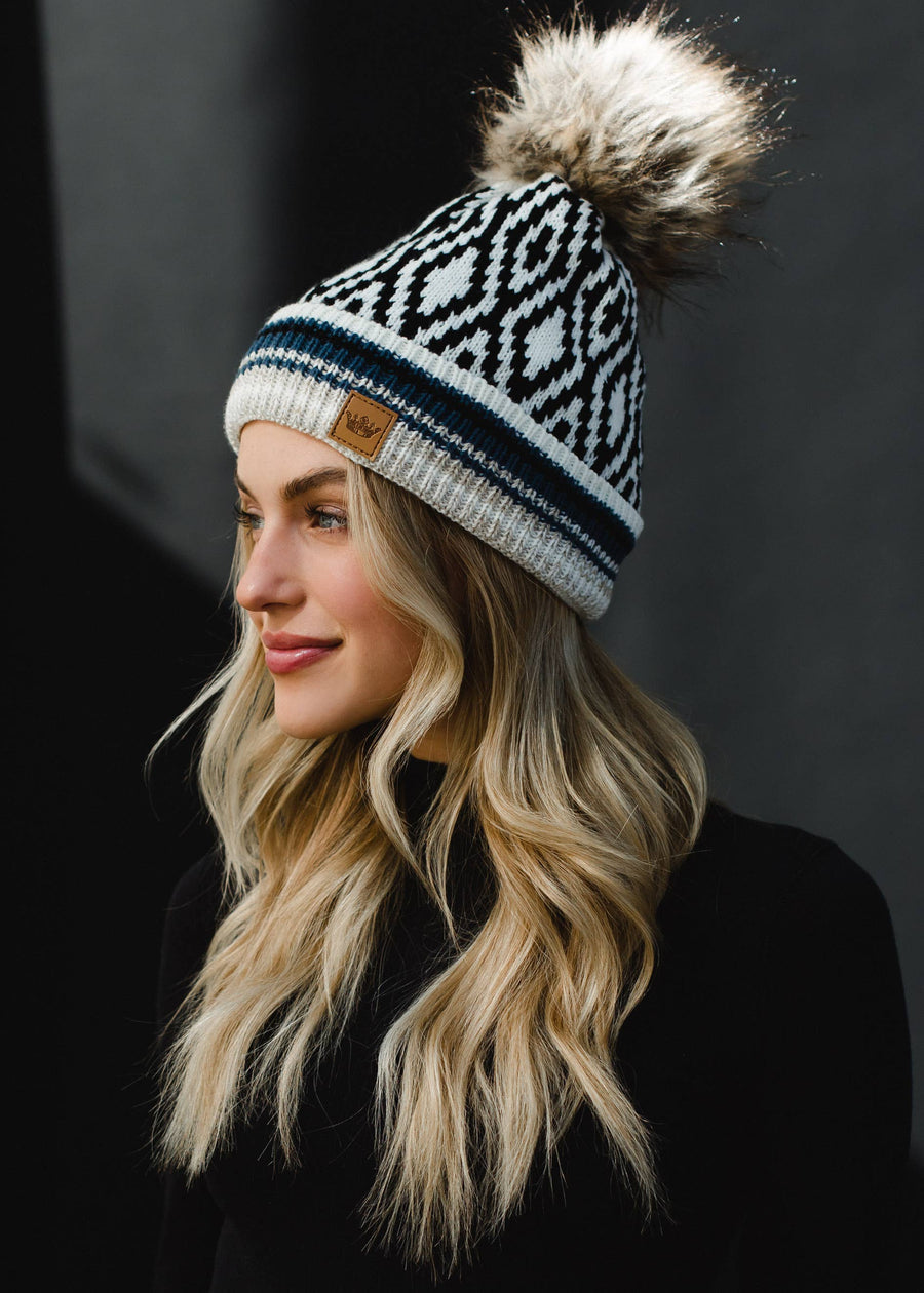 P.A Co. - Patterned Pom Hat