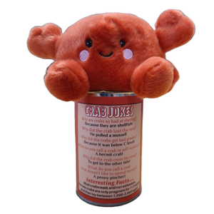 Canned Gifts - Sandy the Canned Crab - Eco-Friendly Plush w/Jokes