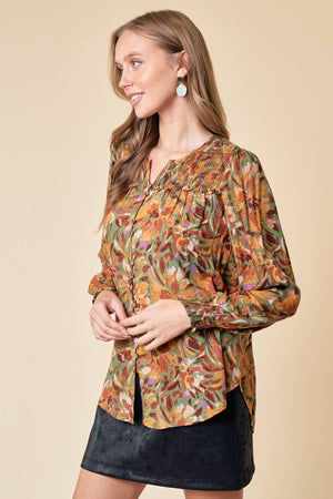 Blouse w/Smocked Detail