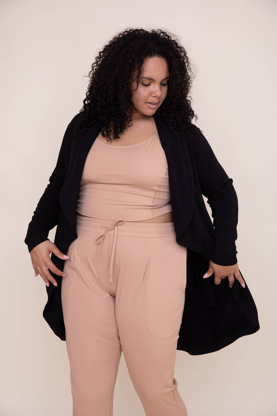 Mono B - CURVY Fleece Lined Cardigan