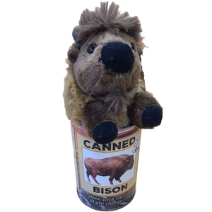 Canned Gifts - Route 66 Canned Bison - Eco-Friendly Recycled Plush Gift