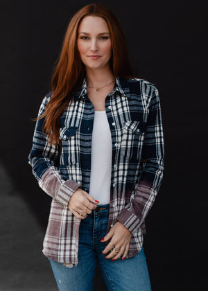 P.A Co. - Navy Plaid Flannel