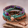 Load image into Gallery viewer, Mia - Leather Cord Wrap Bracelet, Healing Stone Bracelet - 7509
