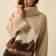 Load image into Gallery viewer, Mountains Jacquard Turtleneck Sweater
