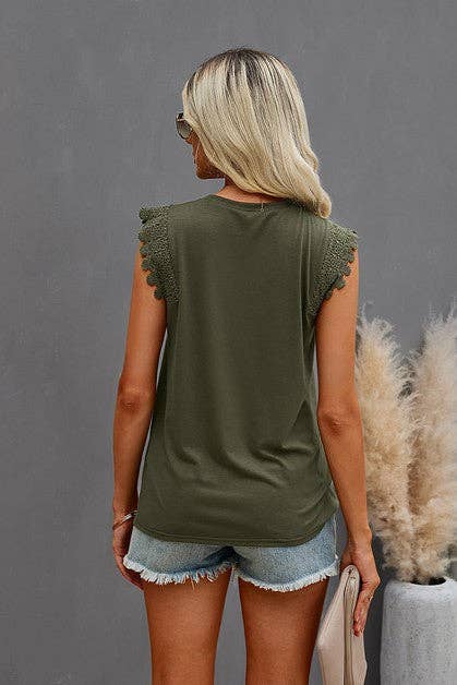 Round Neck Hollow Shoulder