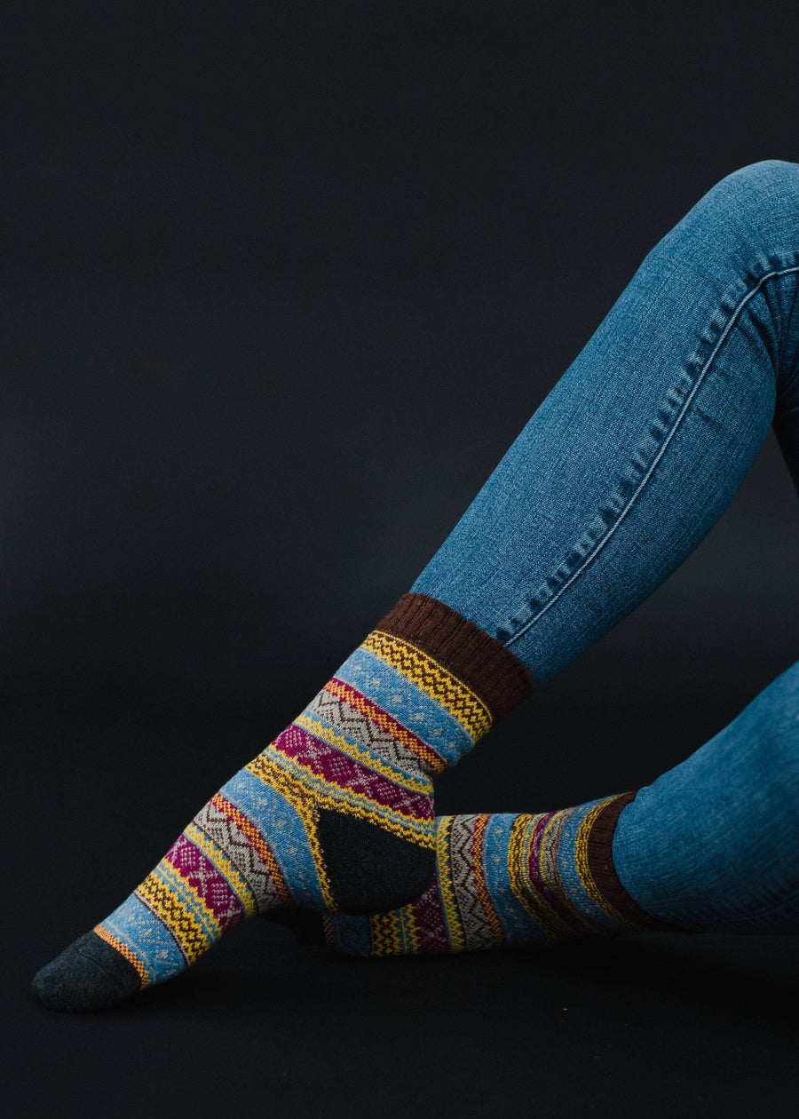 P.A Co. - Mustard Pattern Socks