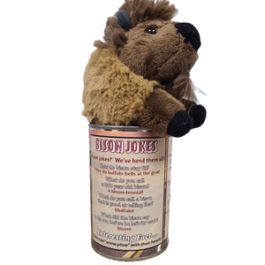 Canned Gifts - Route 66 Canned Bison - Eco-Friendly Recycled Plush Gift