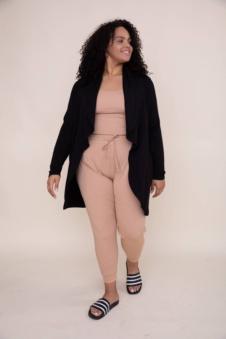 Mono B - CURVY Fleece Lined Cardigan