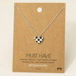 Load image into Gallery viewer, Checkered Heart Pendant Necklace

