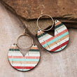 Load image into Gallery viewer, Mia - Drop Earrings Stripe Pattern
