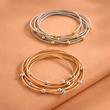 Load image into Gallery viewer, Mia - Silver Coil Guitar String Bracelet Set

