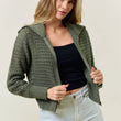 Load image into Gallery viewer, Doe and Rae - Zip-Up Pointelle Jacket
