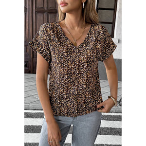 V-Neck Floral Print