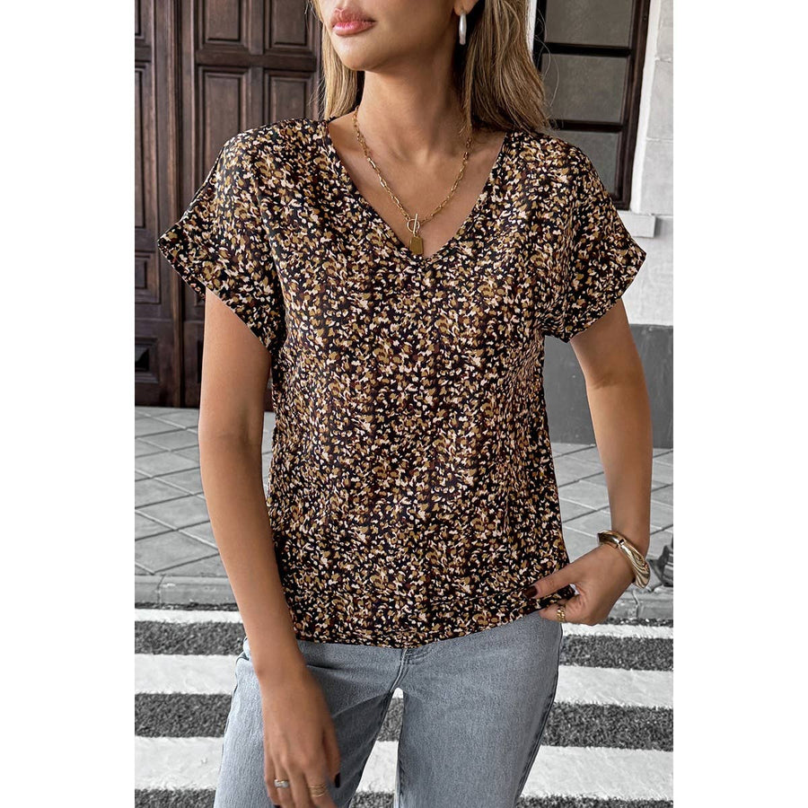 V-Neck Floral Print