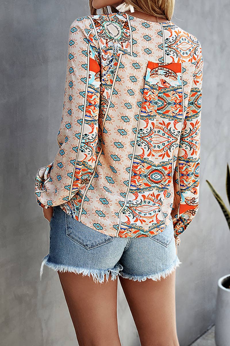 Graphic Pattern Blouse