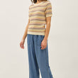 Load image into Gallery viewer, Be Cool - Stripe Textured Sweater Tee
