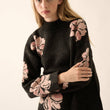 Load image into Gallery viewer, Floral Mock-Neck Sweater
