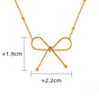 Load image into Gallery viewer, Mia - 18K Gold Waterproof Stainless Steel Bow Necklace
