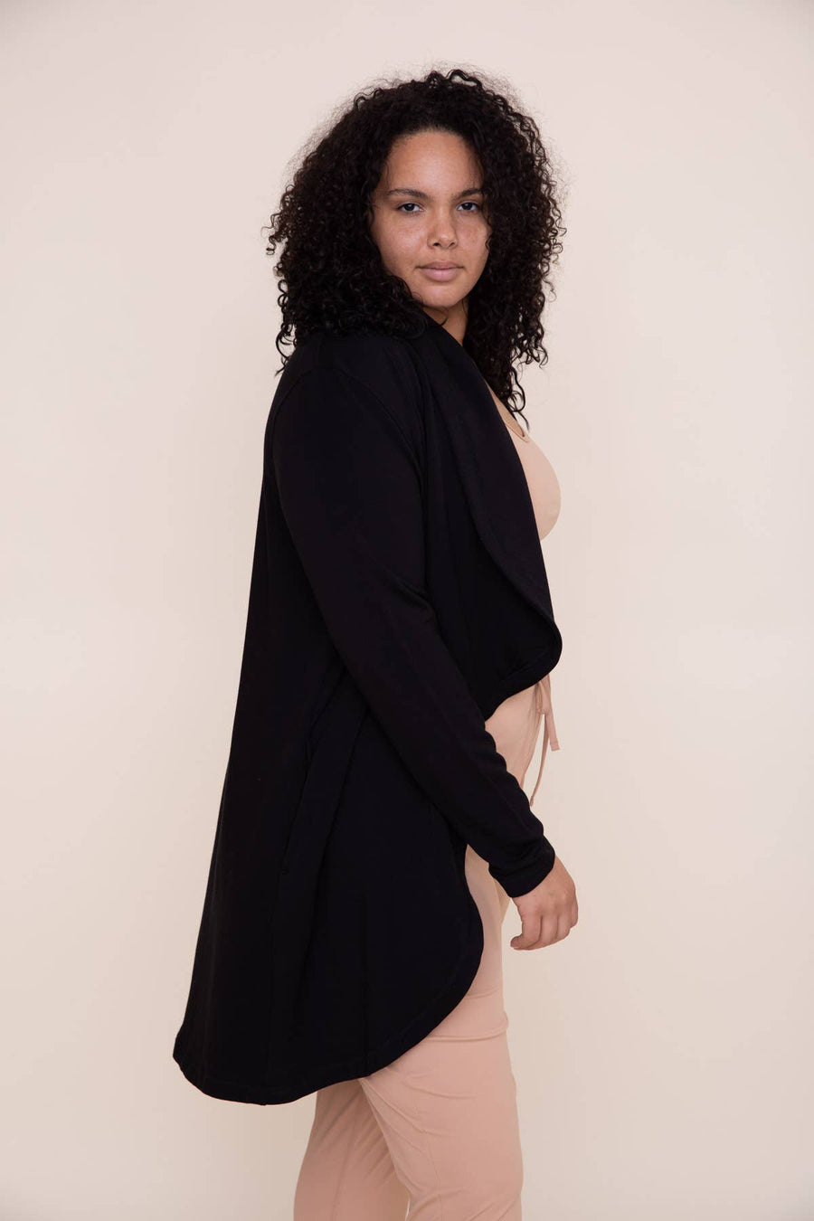 Mono B - CURVY Fleece Lined Cardigan